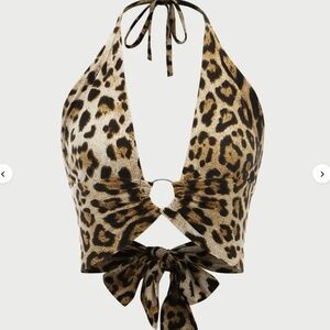 Leopard Halter top